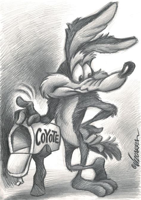 Wile E. Coyote Waiting At The Mailbox - Original Drawing - - Catawiki