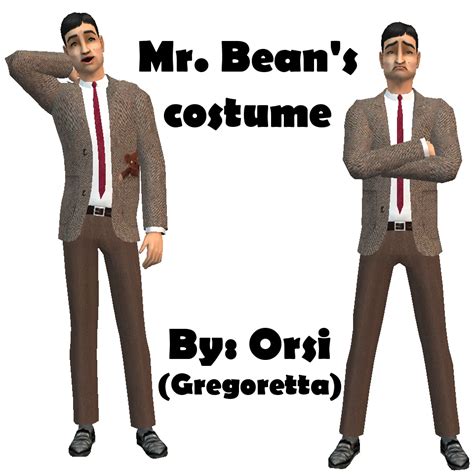 Mod The Sims - Mr. Bean's costume - with and without Teddy Bear