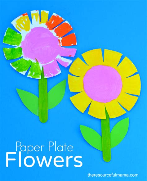 Paper Plate Flower Craft for Kids - The Resourceful Mama