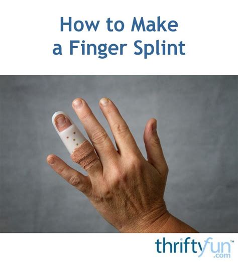 How to Make a Finger Splint | ThriftyFun