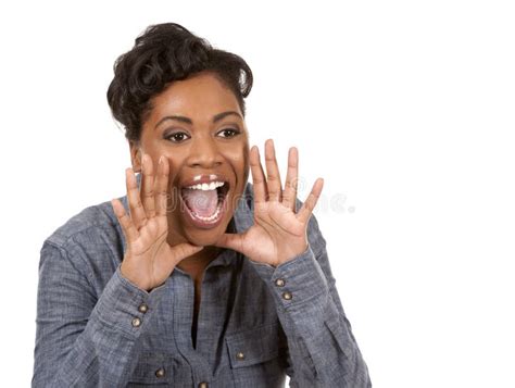 Black woman screaming stock photo. Image of excited, isolated - 29647912