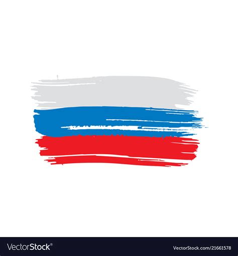 Russia flag Royalty Free Vector Image - VectorStock