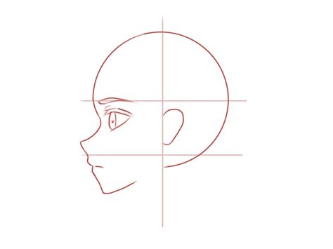 How to Draw the Head and Face – Anime-style Guideline Side View Drawing ...