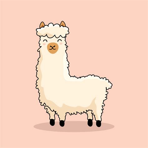 Standing Llama Cartoon Alpaca 3823223 Vector Art at Vecteezy