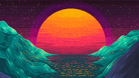 Pixel Art Landscape Wallpaper