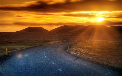 Sunset road landscape wallpaper | 1920x1200 | #32176