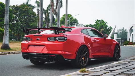 Chevrolet Camaro ZL1 6th Gen Red with Bronze Vossen HF-5 Wheel | Wheel ...