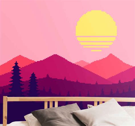 Sunset aesthetic Wall Mural for teenage bedrooms - TenStickers