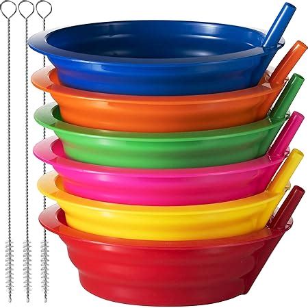 Amazon.com | Sip-A-Bowl Cereal Bowl with Built-in Straw - Colors Vary ...