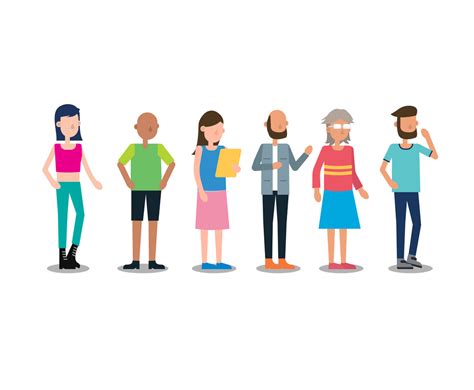 Group Of People Vector Vector Art & Graphics | freevector.com