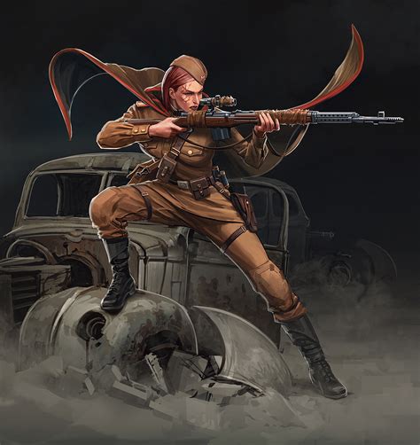 Lyudmila, sniper concept/ Reichbusters by Mythic Games :: Behance