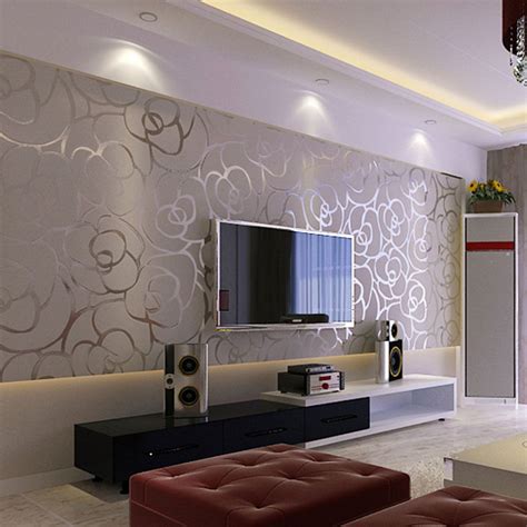 Wallpaper Design Ideas For Drawing Room ~ Room Living Wallpaper 3d ...