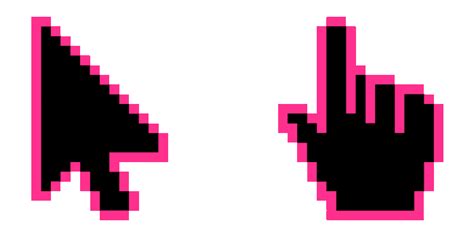 Black & Colorful Stroke Pixel Animated Cursor - Sweezy Cursors