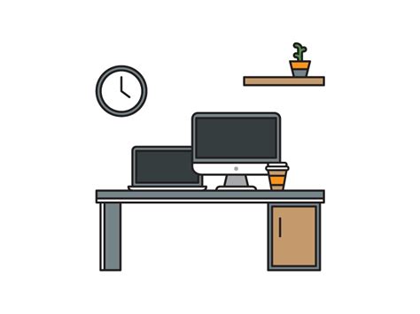 Free Flat Office Vector Illustration by Benas Bitvinskas on Dribbble