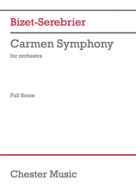 Carmen Symphony Full Score - Willis Music Store