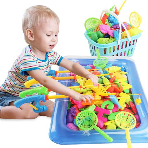 2019 46Pcs Magnetic Fishing Pool Beach Fun Toy Set ...