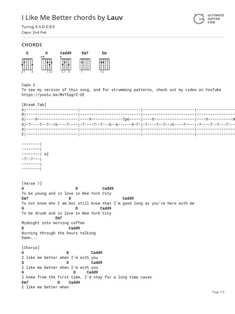 I Like Me Better Chords (Ver 2) by Lauvtabs at Ultimate Guitar Archive ...