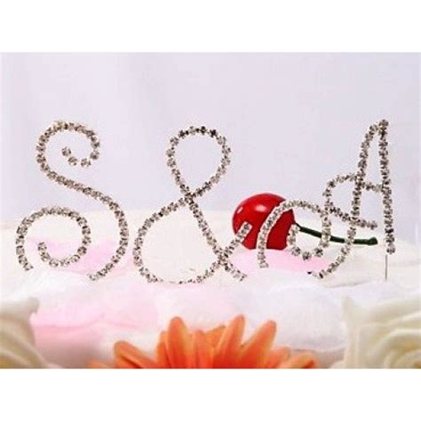 Monogram cake topper