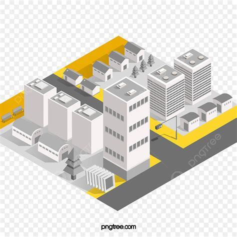 Isometric City Map Vector Hd PNG Images, 3d Isometric Minimal City Map ...