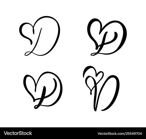 Monogram Letter D Svg