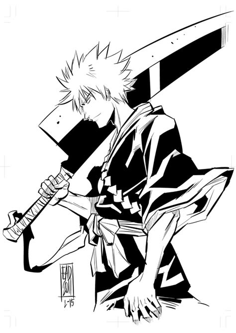 Ichigo Kurosaki Sketch by iq40 on DeviantArt