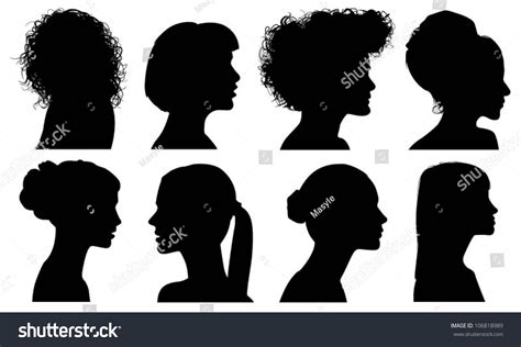 Face Woman Profile Vector Silhouette Stock Vector (Royalty Free ...