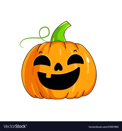 Cute pumpkin halloween Royalty Free Vector Image