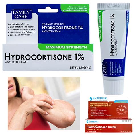 2 Hydrocortisone Cream Ointment Anti-Itch Skin Rash Itchiness Maximum ...