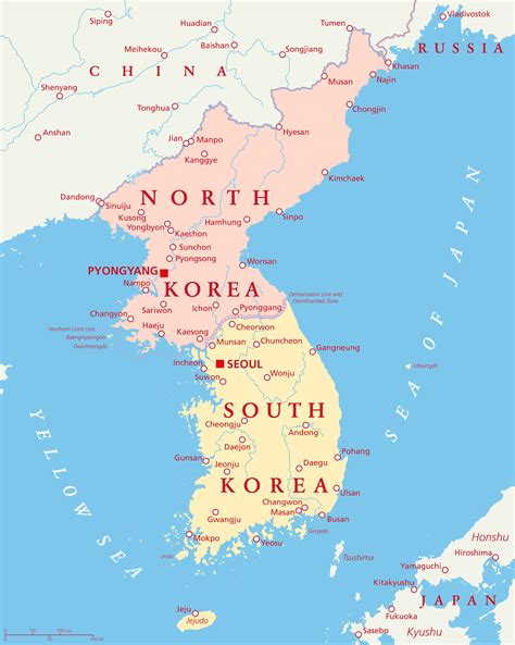 South Korea Map - Guide of the World