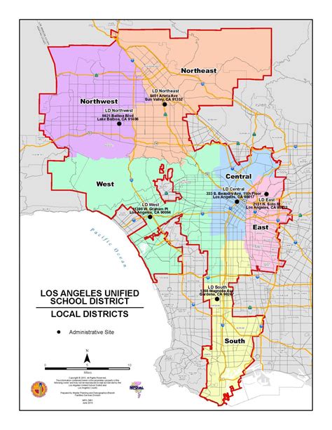 LA county district map - Los Angeles county district map (California - USA)