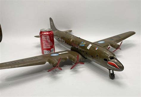 Vintage American Airlines Pressed Steel Airplane Toy - Dixon's Auction ...