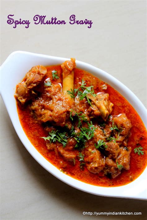 Mutton Gravy Recipe Spicy - Yummy Indian Kitchen