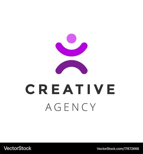 Creative agency logo design template Royalty Free Vector