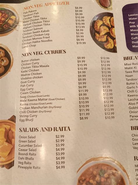 Menu at Pure Punjabi Sweets And Restaurant, Mississauga