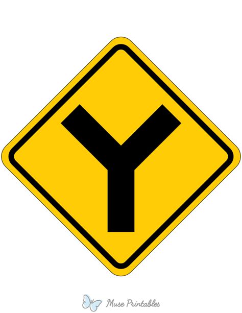 Printable Y Intersection Sign