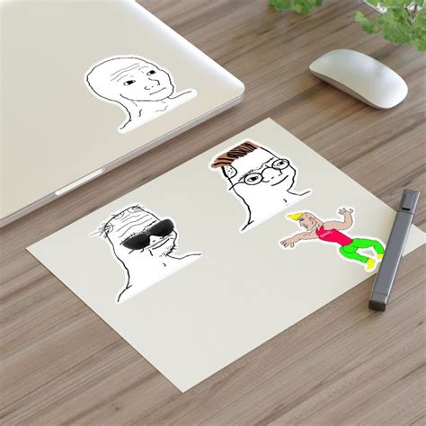 Wojak, Boomer, Zoomer and Chad Crypto Meme Sticker Sheets 4 in 1, Troll ...