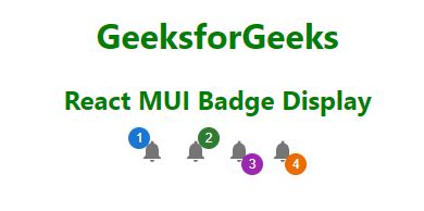 React MUI Badge Display - GeeksforGeeks