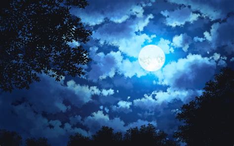 Night Sky With Cloud Anime Wallpapers - Wallpaper Cave