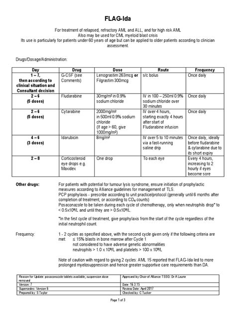 FLAG-Ida-V7-3.15 | Renal Function | Chemotherapy | Prueba gratuita de ...