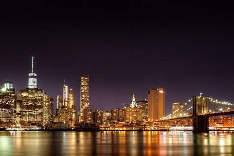 New York City Lights At Night Photograph by Az Jackson