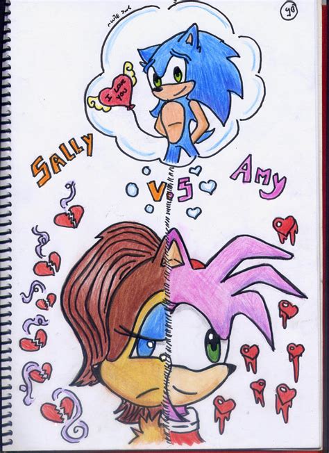 Sally Vs Amy Rose by sonadowamor1234 on DeviantArt