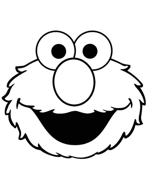 Elmo Face Coloring Page – ColoringMe.com