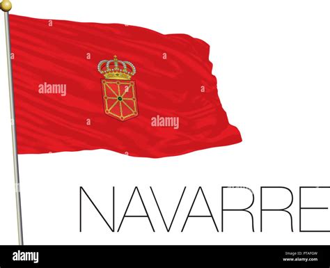 Navarre official regional flag, Spain, vector illustration Stock Vector ...