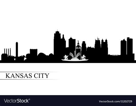 Kansas city skyline silhouette background Vector Image