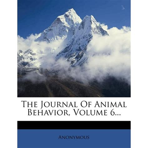 The Journal of Animal Behavior, Volume 6... - Walmart.com - Walmart.com