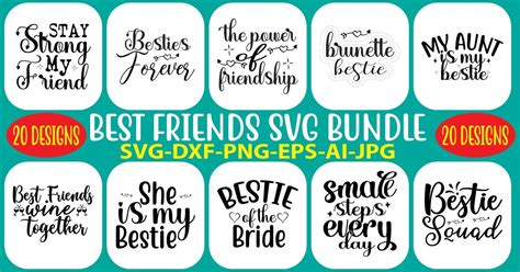 Best Friends Svg Bundle Bundle · Creative Fabrica