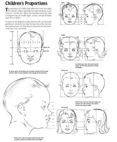 Proportions of Children, Infant, and Baby Heads Reference Sheets - How ...