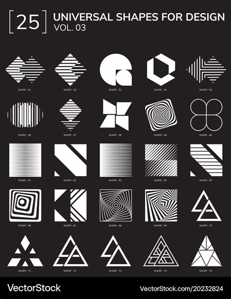 Geometric shapes logo Royalty Free Vector Image