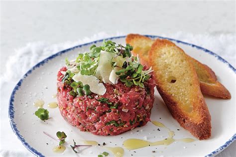 Steak Tartare with Garlic Scapes & Parmesan | Canadian Living