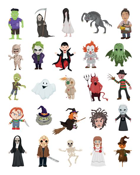 Halloween Monsters Collection 10562570 Vector Art at Vecteezy